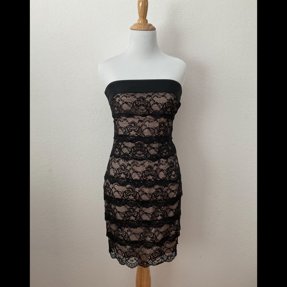 MNG Suit Nude Black Lace - XSMALL